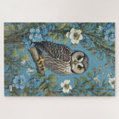 Northern Saw-Whet Owl William Morris Inspired ジグソーパズル (横)