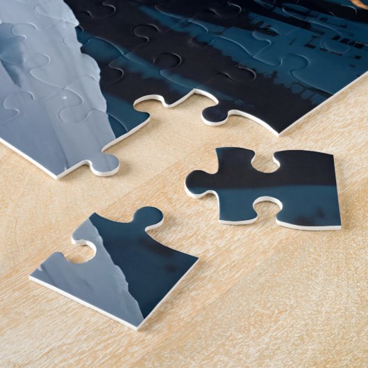 “Northern Sky Wanderer” – Snow Leopard Portrait ジグソーパズル (側面)