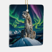“Northern Sky Wanderer” – Snow Leopard Portrait セラミックオーナメント (右)