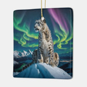 “Northern Sky Wanderer” – Snow Leopard Portrait セラミックオーナメント (左)