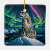 “Northern Sky Wanderer” – Snow Leopard Portrait セラミックオーナメント (裏面)