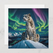 “Northern Sky Wanderer” – Snow Leopard Portrait セーブザデート (正面/裏面)