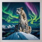 “Northern Sky Wanderer” – Snow Leopard Portrait ポスター (正面)