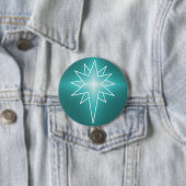 Northern Star Christmas Button、ティール(緑がかった色) 缶バッジ (インサイチュ)