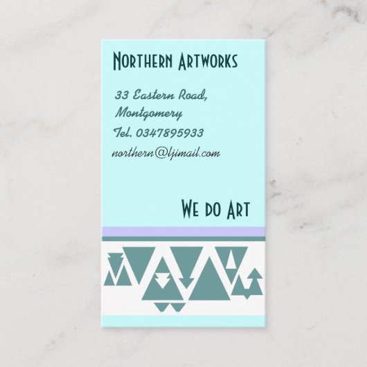 Northern Trianglesプロファイルカード 名刺 (正面)