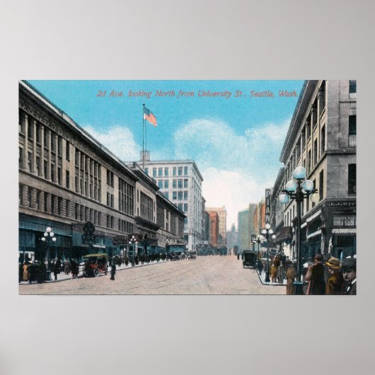 Northern View of 2nd Ave from University St ポスター (正面)