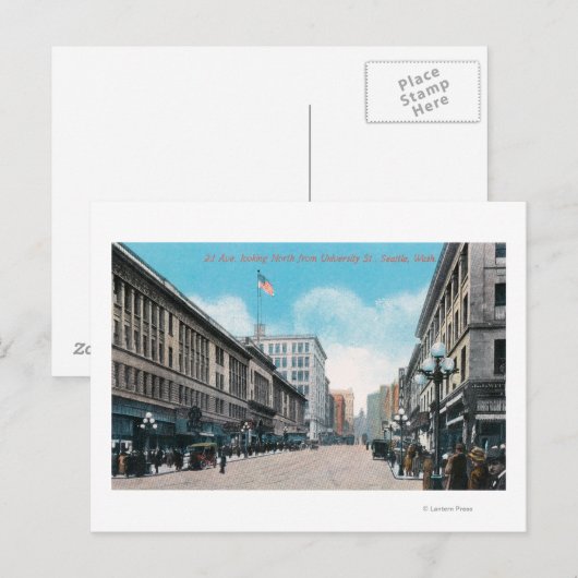 Northern View of 2nd Ave from University St ポストカード (正面/裏面)