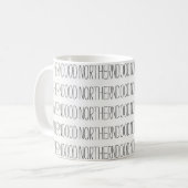 Northerndoodの文字のマグ コーヒーマグカップ (正面左)