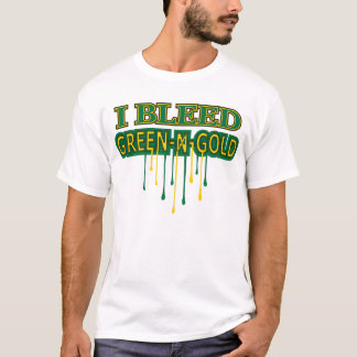 Northmont Iの裁ち切り緑Nの金ゴールド Tシャツ