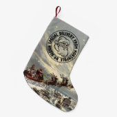NorthPoleからの特別な配送byそりストッキング スモールクリスマスストッキング (正面 (吊り時))
