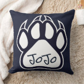 Northshoreの高等学校のヒョウの枕海軍白 クッション (ブランケット)