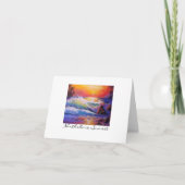 Northshoreオアフの日没の元の絵画 カード (正面)