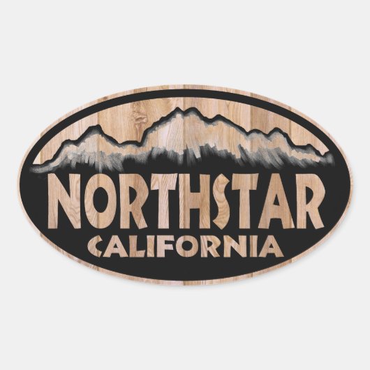 Northstarカリフォルニアの木の印の楕円形のステッカー 楕円形シール (正面)