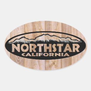 Northstarカリフォルニアの木の印の楕円形のステッカー 楕円形シール