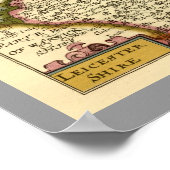 Northumberland and Leicestershire County Maps ポスター (角)