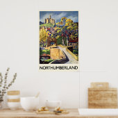 Northumberland England Travel Poster Vintage ポスター (キッチン)