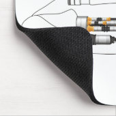 Northumbrianのsmallpipesのmousepad マウスパッド (コーナー)