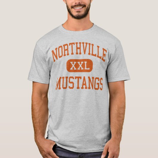 Northville -ムスタング-高Northvilleミシガン州 Tシャツ (正面)