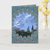 northwest holiday, mount rainier  カード (黄色い花)