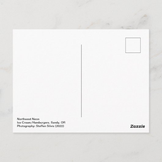 Northwest Neon postcard ポストカード (裏面)