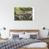 Northwestern Aerial View of TownWallace, ID キャンバスプリント (インサイチュ (寝室))