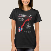 Norway Adventure Is Out There Norge Norwegian Flag Tシャツ (正面)