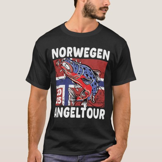 Norway Fishing Tour 2025 Angel Tour in Norwegen  Tシャツ (正面)