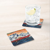 Norway Fishing Village Art Coaster スクエアペーパーコースター (インサイチュ)