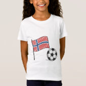 Norway flag and crayon-style soccer ball tシャツ (正面)