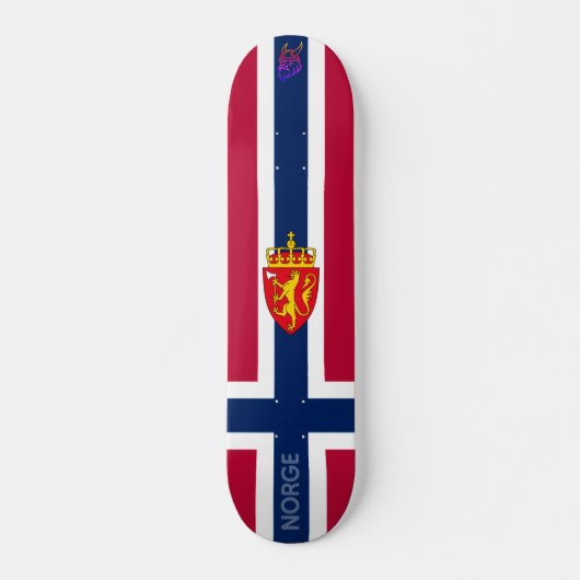 Norway Flag/ Coat of Arms スケートボード (正面)