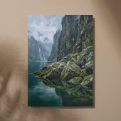Norway Geirangerfjord Mossy Water Art キャンバスプリント
