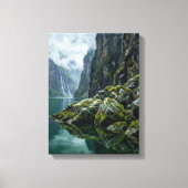 Norway Geirangerfjord Mossy Water Art キャンバスプリント (正面)