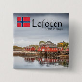 Norway Lofoten Souvenir 缶バッジ (正面)