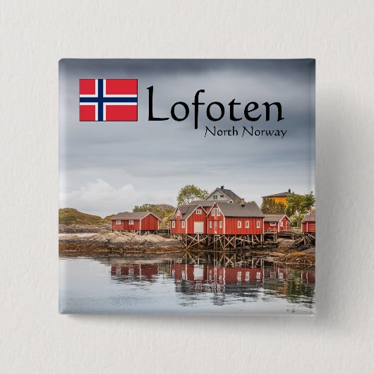 Norway Lofoten Souvenir 缶バッジ (正面)