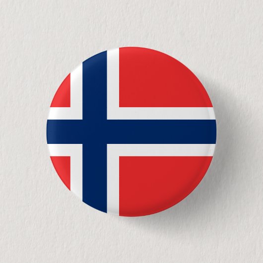Norway (Norwegian) Flag 缶バッジ (正面)