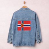 Norway, Norwegian flag, with coat of arms/blue デニムジャケット (ハンガー)