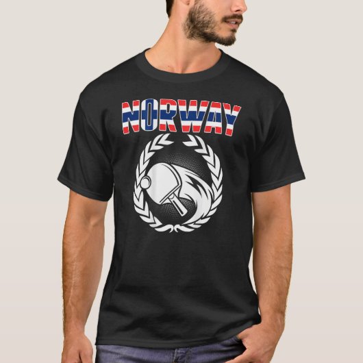 Norway Ping Pong   Norwegian Table Tennis Supporte Tシャツ (正面)