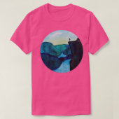 Norway Preikestolen I Backpacker I Watercolour Des Tシャツ (デザイン正面)