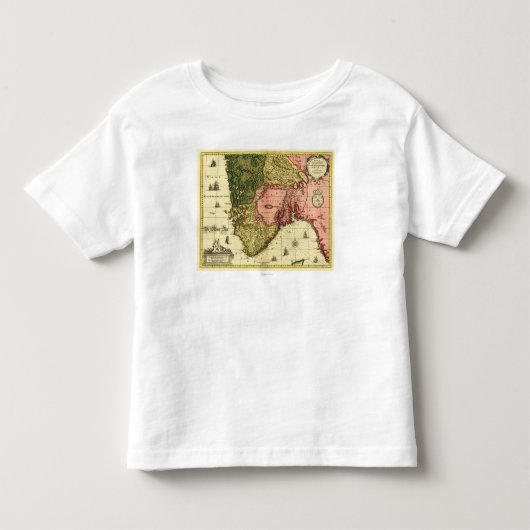 NorwayPanoramic MapNorway トドラーTシャツ (正面)