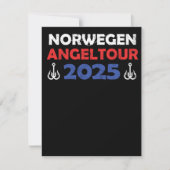 Norwegen Angeltour 2025 Angeltrip Geschenkidee カード (正面)