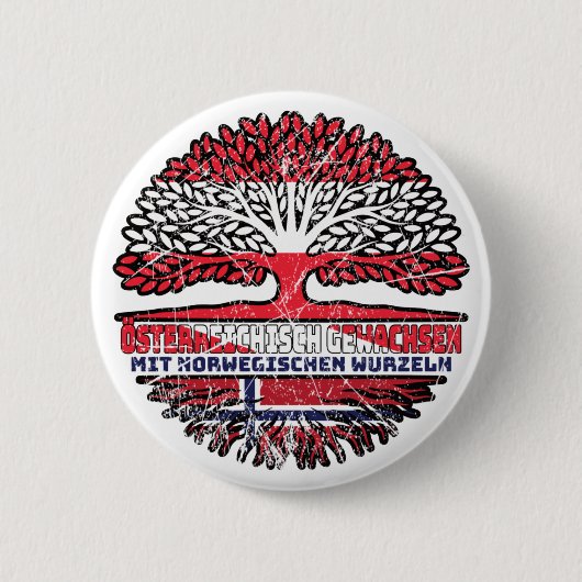 norwegen Norwegisch Österreichisch Österreich Baum 缶バッジ (正面)