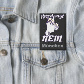 Norweger sagt Nein Lustiges freches Pferde  缶バッジ (インサイチュ)