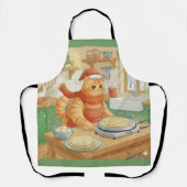 Norwegian Cat Making Christmas Lefse, Apron エプロン (正面)