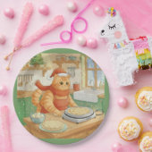 Norwegian Cat Making Christmas Lefse, Plates ペーパープレート (パーティー)