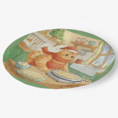 Norwegian Cat Making Christmas Lefse, Plates ペーパープレート (アングル)