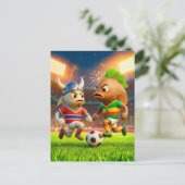 Norwegian cod versus Senegal thieboudienne fish so ポストカード (スタンド正面)