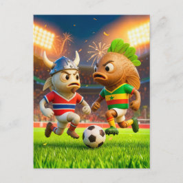 Norwegian cod versus Senegal thieboudienne fish so ポストカード