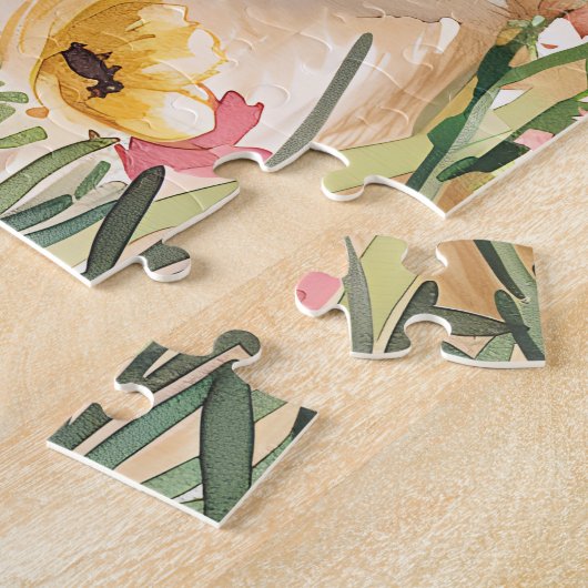 Norwegian Elkhound Watercolor Puzzle ジグソーパズル (側面)