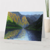 Norwegian fjord approaching sunset カード (正面)