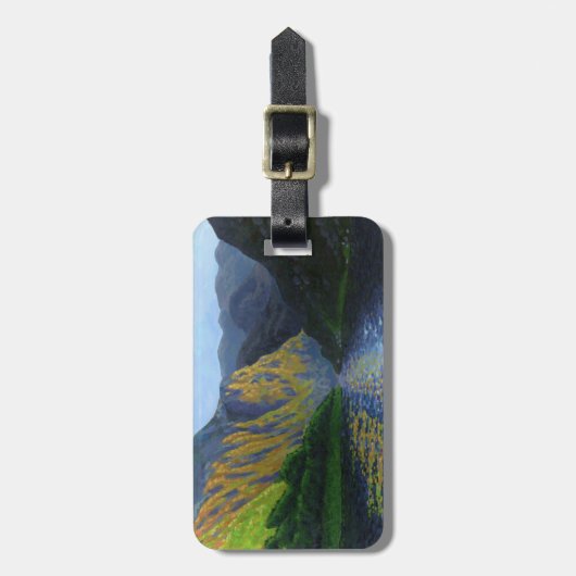 Norwegian fjord approaching sunset ラゲッジタグ (正面縦)